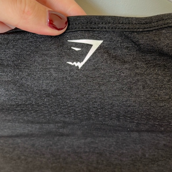 Gymshark Flex Crop Top Long Sleeve Active Size Medium Black / Gray - Picture 6 of 7